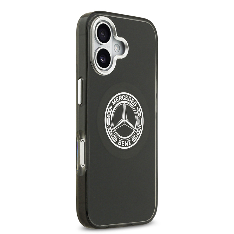 Apple iPhone 17 Case Mercedes Benz Original Licensed M-Safe Charging Feature Dual Layer PC Nostalgic Star Design Cover - 12
