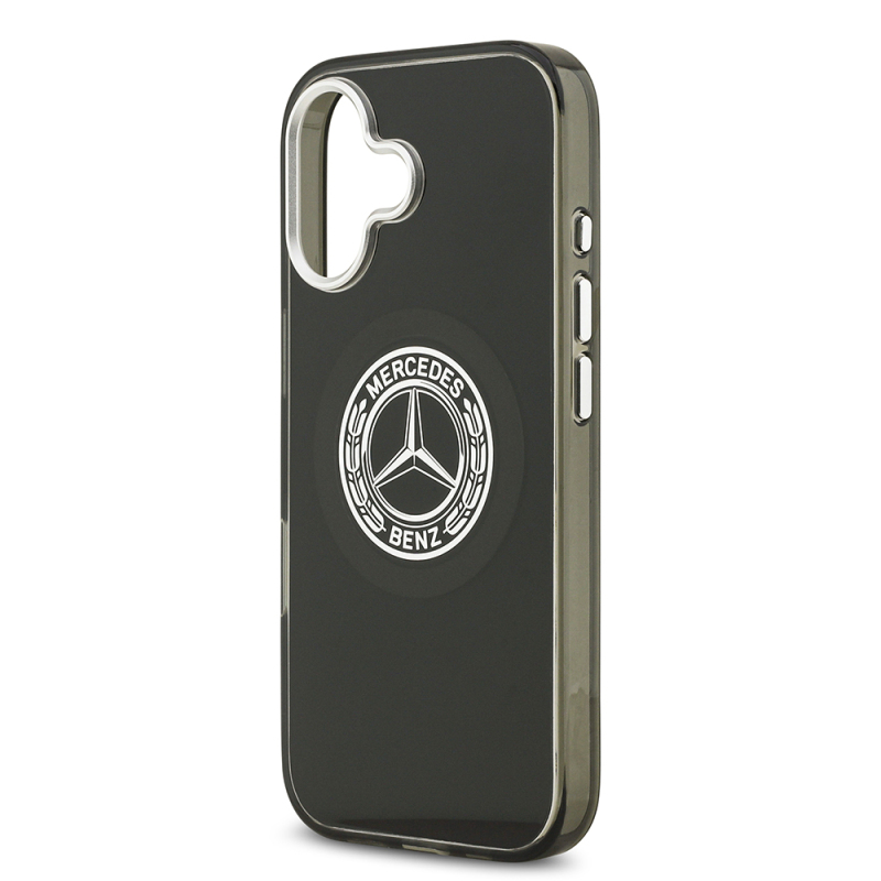 Apple iPhone 17 Case Mercedes Benz Original Licensed M-Safe Charging Feature Dual Layer PC Nostalgic Star Design Cover - 14