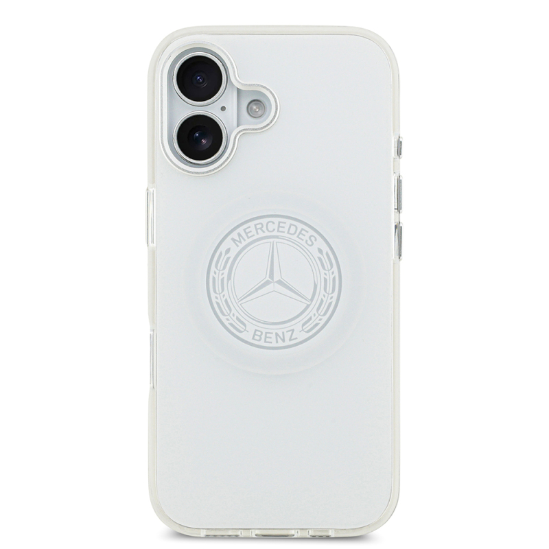 Apple iPhone 17 Case Mercedes Benz Original Licensed M-Safe Charging Feature Frosted PC Nostalgic Star Design Cover - 11