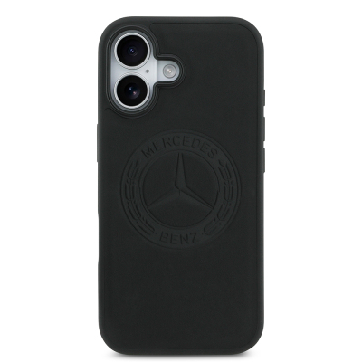Apple iPhone 17 Case Mercedes Benz Original Licensed M-Safe Charging Feature Genuine Leather Nostalgic Star Design Cover - 4