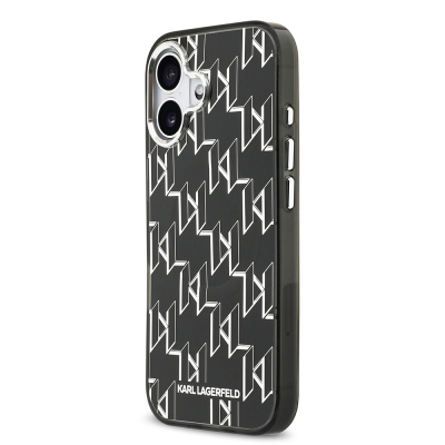 Apple iPhone 17 Case Original Licensed M-Safe Charging Feature Karl Lagerfeld IML Printed Monogram Design Cover - 3