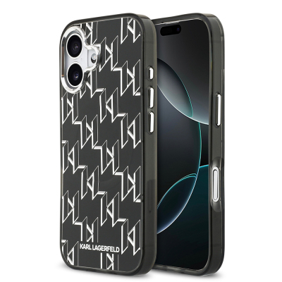 Apple iPhone 17 Case Original Licensed M-Safe Charging Feature Karl Lagerfeld IML Printed Monogram Design Cover - 2