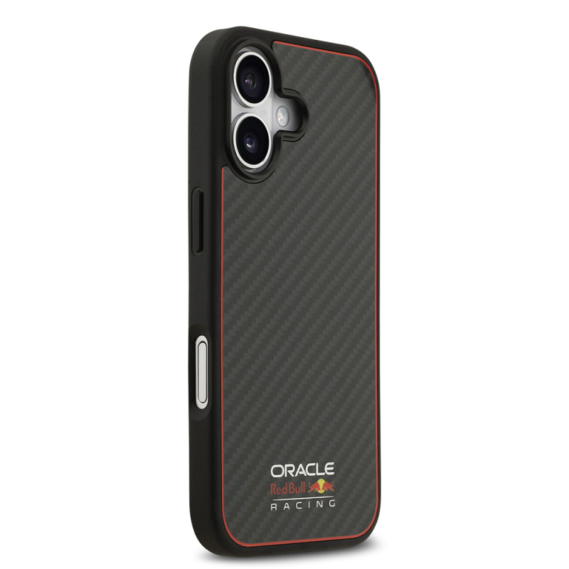 Apple iPhone 17 Case Redbull Original Licensed M-safe Charging Carbon Fiber Shining Logo Cover - 6