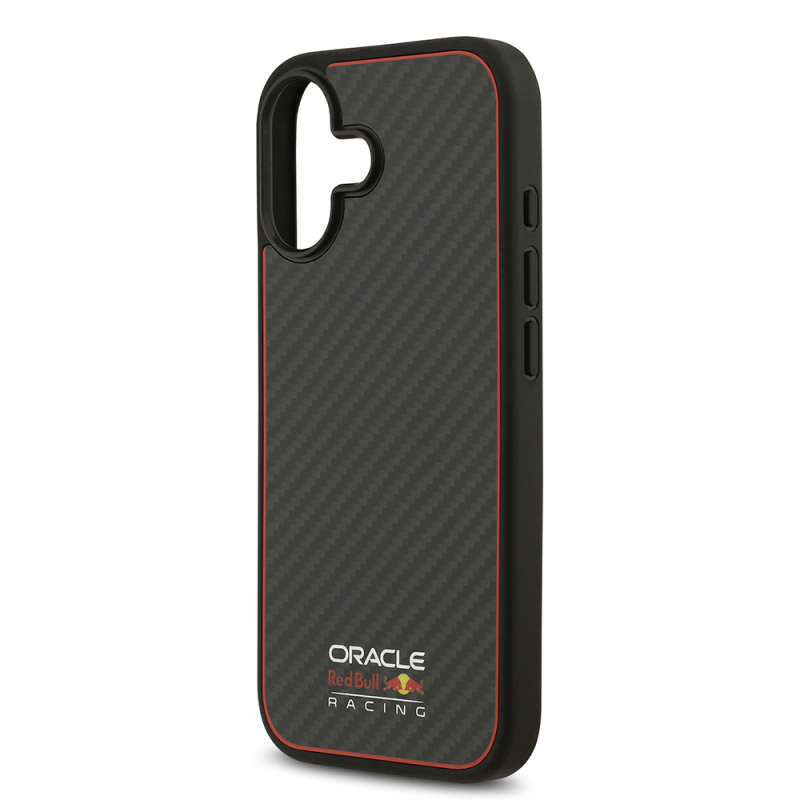 Apple iPhone 17 Case Redbull Original Licensed M-safe Charging Carbon Fiber Shining Logo Kevlar Cover - 8