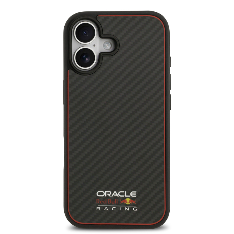 Apple iPhone 17 Case Redbull Original Licensed M-safe Charging Carbon Fiber Shining Logo Kevlar Cover - 4