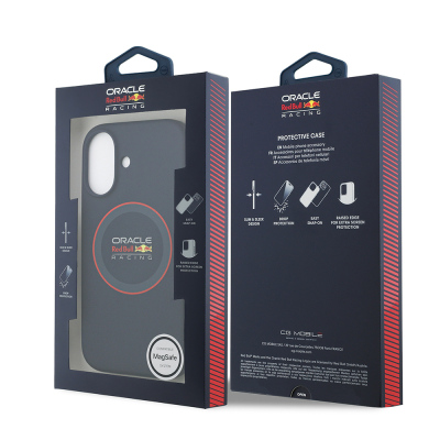 Apple iPhone 17 Case Redbull Original Licensed M-safe Charging Feature Red Ring and Logo Silicone Cover - 9