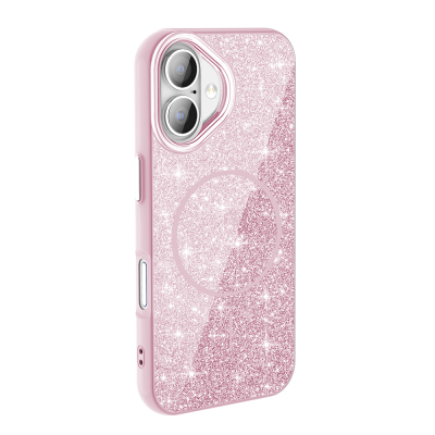 Apple iPhone 17 Case Shining Glitter Zore Okso Cover with M-safe Charging Feature - 9
