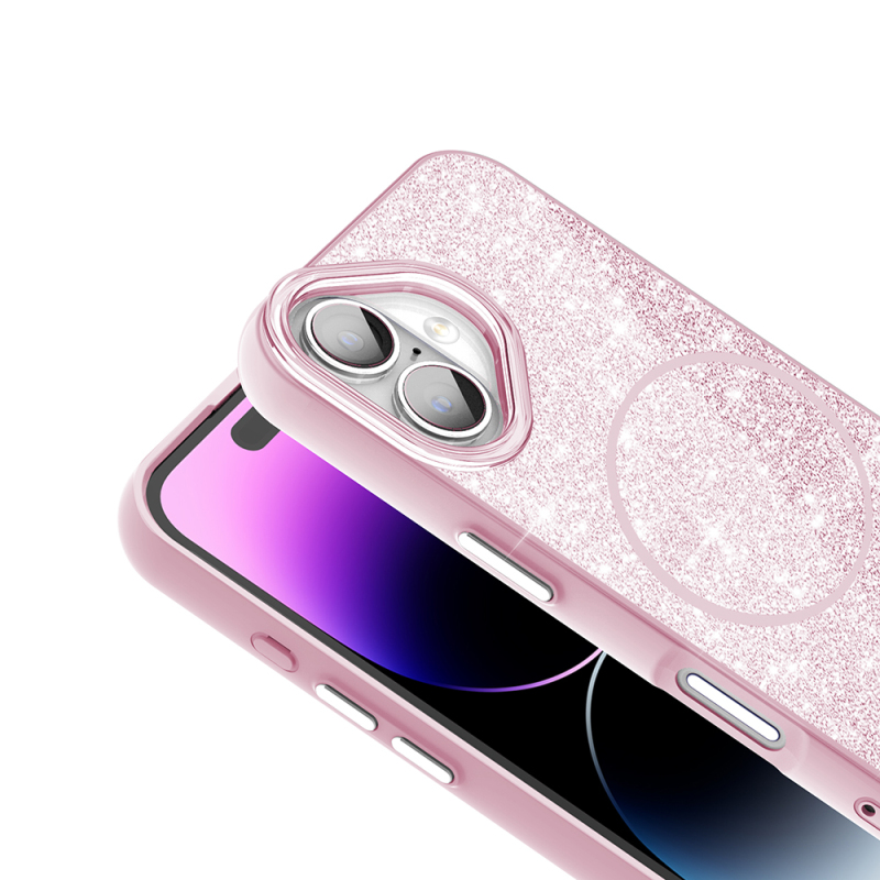 Apple iPhone 17 Case Shining Glitter Zore Okso Cover with M-safe Charging Feature - 14