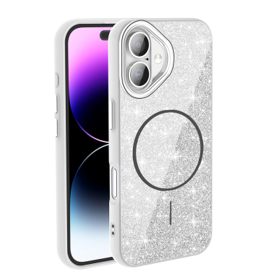 Apple iPhone 17 Case Shining Glitter Zore Okso Cover with M-safe Charging Feature - 3