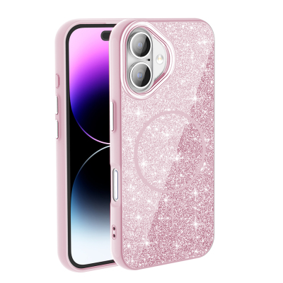 Apple iPhone 17 Case Shining Glitter Zore Okso Cover with M-safe Charging Feature - 4