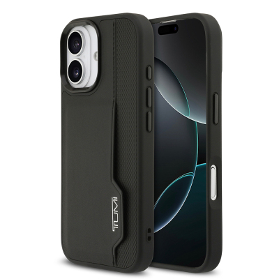 Apple iPhone 17 Case TUMI Original Licensed Leather Vertical Card Holder Cover - 1