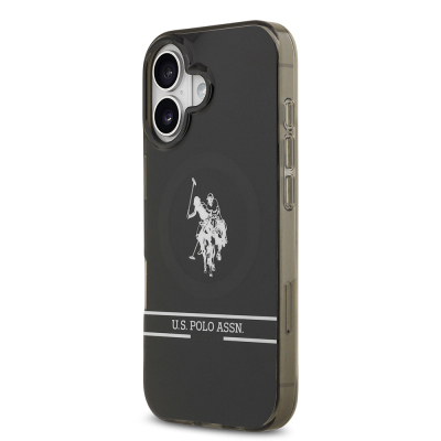 Apple iPhone 17 Case U.S. Polo Assn. Original Licensed M-Safe Charging Feature IML Double Horse Stripe Logo Cover - 3