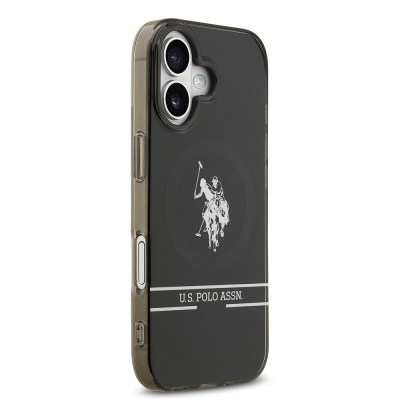 Apple iPhone 17 Case U.S. Polo Assn. Original Licensed M-Safe Charging Feature IML Double Horse Stripe Logo Cover - 5