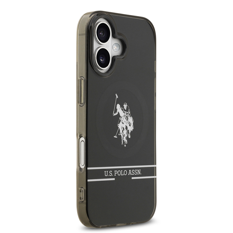 Apple iPhone 17 Case U.S. Polo Assn. Original Licensed M-Safe Charging Feature IML Double Horse Stripe Logo Cover - 5