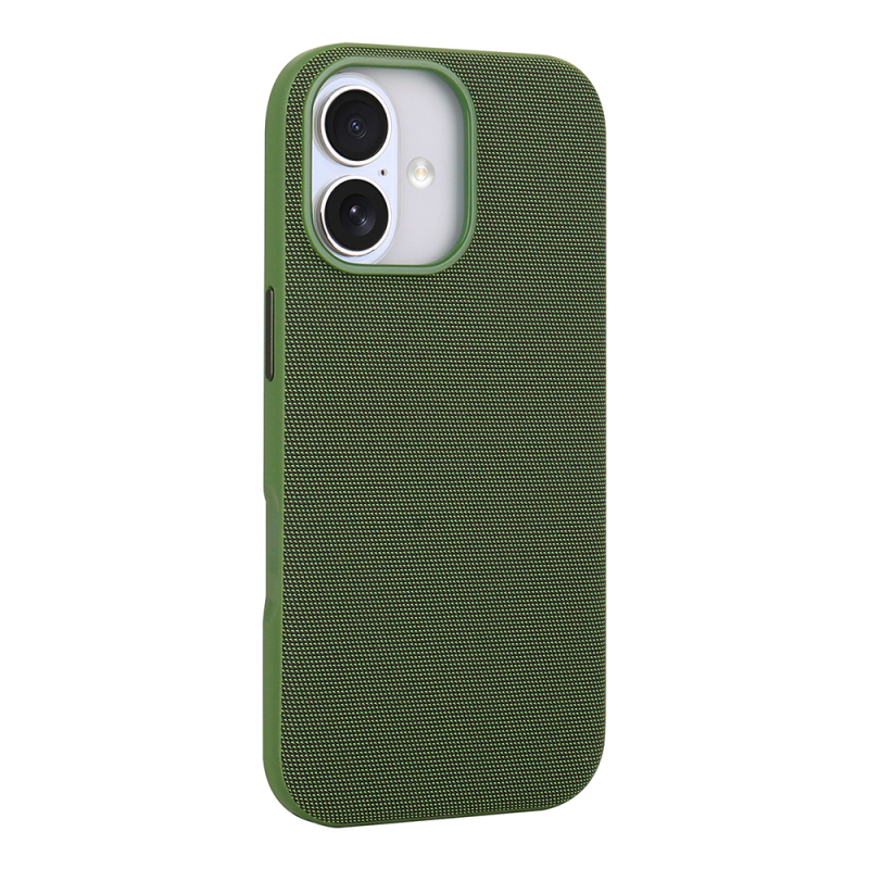 Apple iPhone 17 Case with M-Safe Charging Feature, Fabric Design, Zore Miami Hard PC Cover - 7