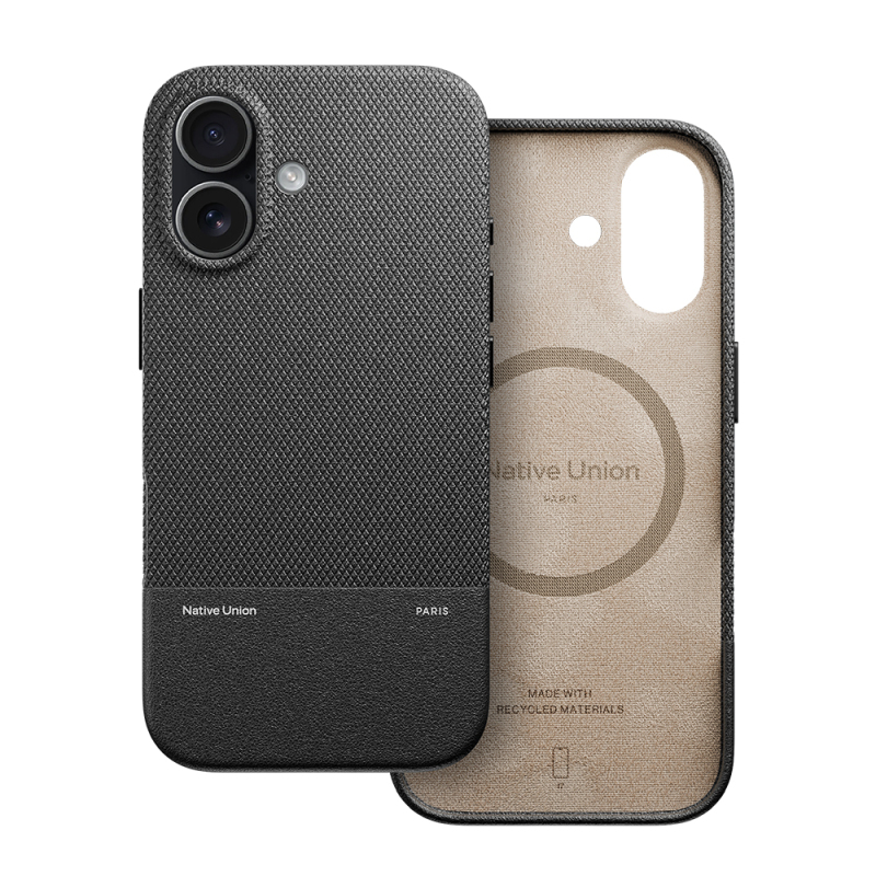 Apple iPhone 17 Case with M-safe Charging Feature, Leather Textured Native Union RE Classic Series Cover - 1