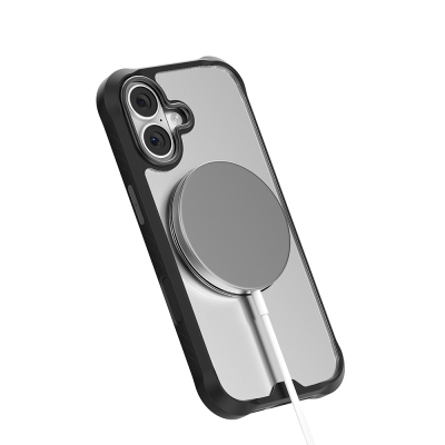 Apple iPhone 17 Case with M-safe Charging, Finger Ring Stand Airbag Design Mutural Obsidian Series Cover - 9