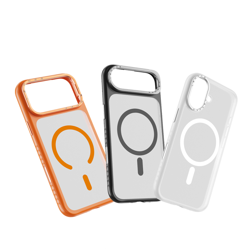 Apple iPhone 17 Case with M-safe Charging Metal Camera Stand Lenyes CK226 PC Cover - 11