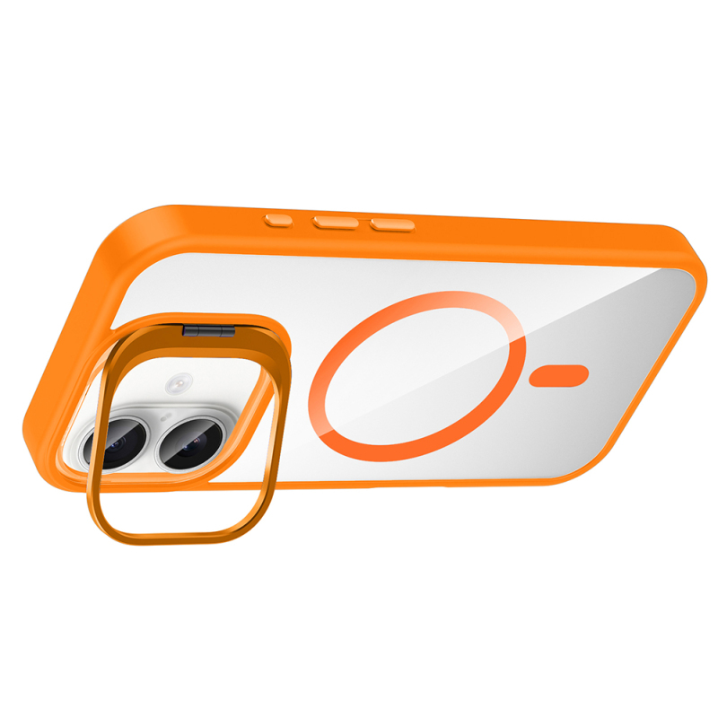 Apple iPhone 17 Case with Stand and Camera Lens Gift Zore Etro Cover with M-Safe Charging Function - 22