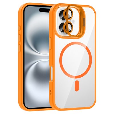 Apple iPhone 17 Case with Stand and Camera Lens Gift Zore Etro Cover with M-Safe Charging Function - 7