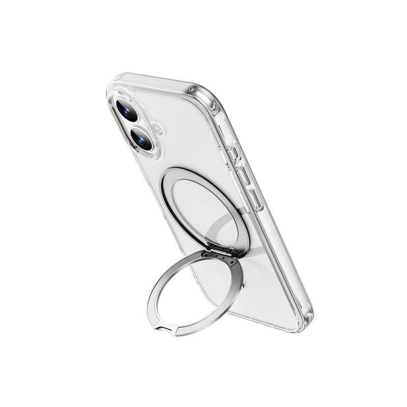 Apple iPhone 17 Case Wiwu MCC-201 iShield Ultra Series Crystal Hard PC Cover with M-safe Charging Stand - 5