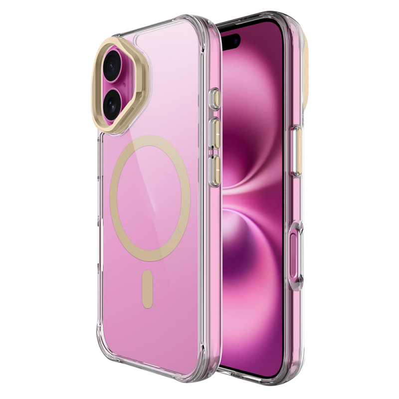 Apple iPhone 17 Case Zore Azor Cover with M-safe Charging, Airbag, Camera Stand - 6