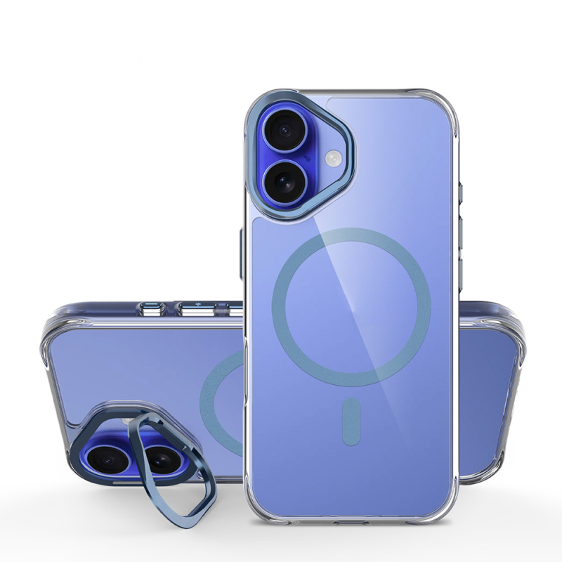 Apple iPhone 17 Case Zore Azor Cover with M-safe Charging, Airbag, Camera Stand - 8