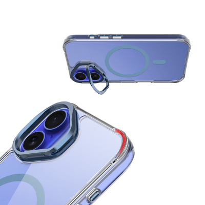 Apple iPhone 17 Case Zore Azor Cover with M-safe Charging, Airbag, Camera Stand - 9