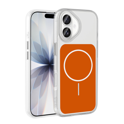 Apple iPhone 17 Case Zore Iconic Hard Silicone Cover with Metal Button Design and M-Safe Charging Feature - 1