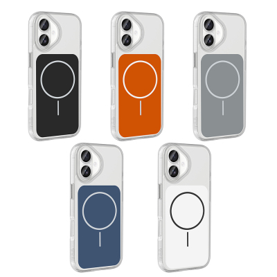 Apple iPhone 17 Case Zore Iconic Hard Silicone Cover with Metal Button Design - 17