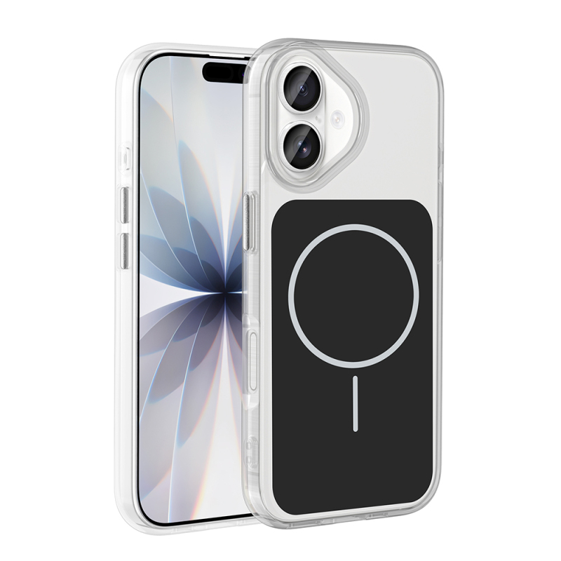 Apple iPhone 17 Case Zore Iconic Hard Silicone Cover with Metal Button Design - 4