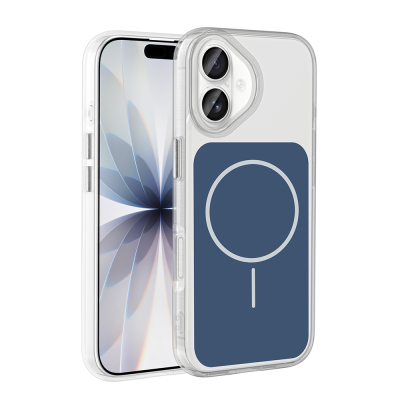 Apple iPhone 17 Case Zore Iconic Hard Silicone Cover with Metal Button Design - 5