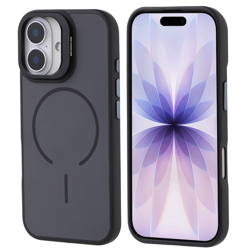 Apple iPhone 17 Case Zore Notron Cover M-safe Charging and Camera Stand - 3