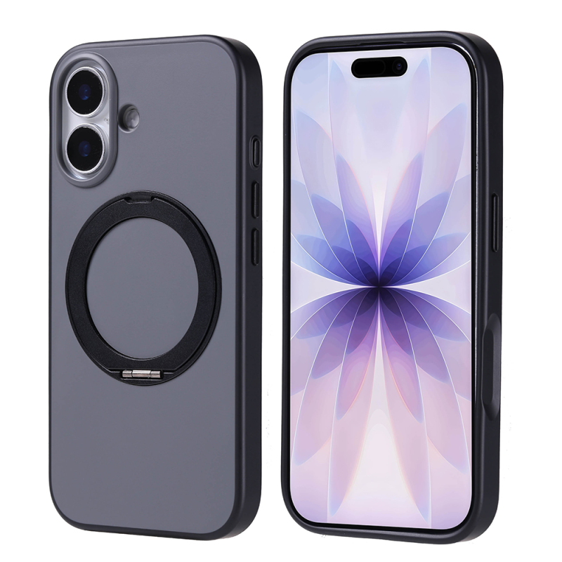 Apple iPhone 17 Case Zore Proton Silicone Cover with M-Safe Charging Stand - 1