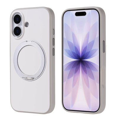 Apple iPhone 17 Case Zore Proton Silicone Cover with M-Safe Charging Stand - 3