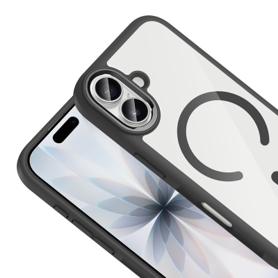 Apple iPhone 17 Case Zore Tiko Cover Metal Camera Frame and M-Safe Charging Function - 12
