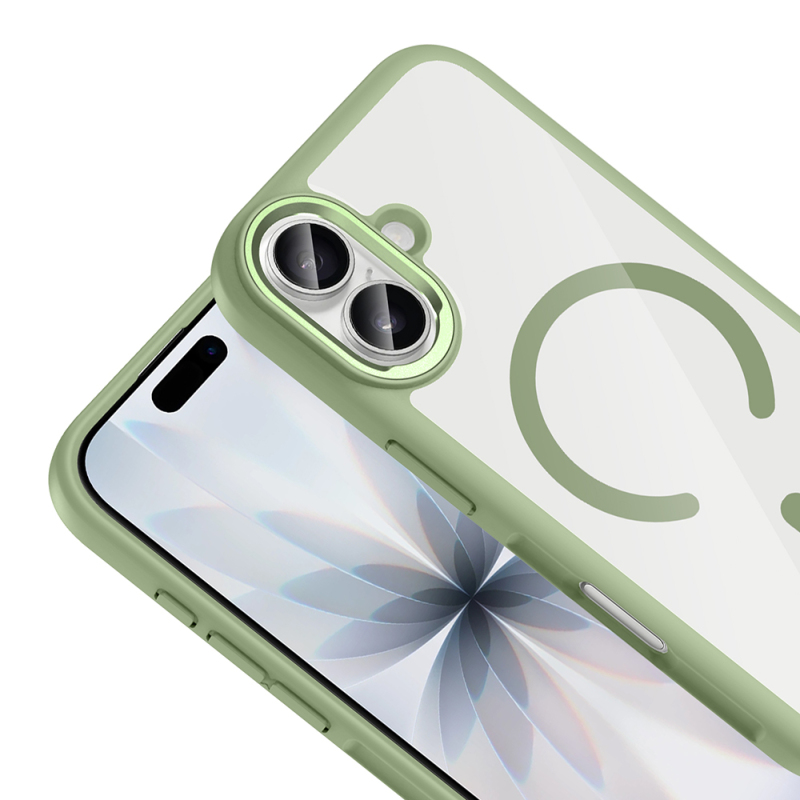 Apple iPhone 17 Case Zore Tiko Cover Metal Camera Frame and M-Safe Charging Function - 13