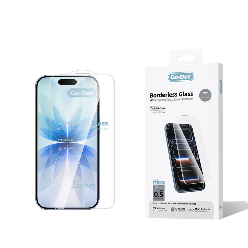 Apple iPhone 17 Go Des Borderless Temperli Cam Ekran Koruyucu - 1