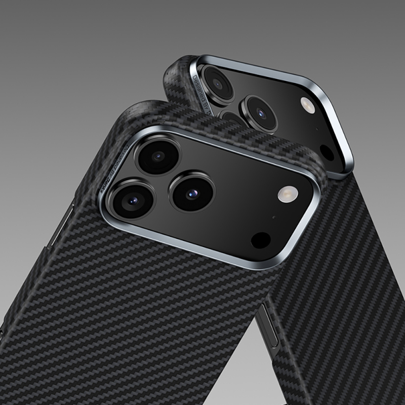 Apple iPhone 17 Kılıf Benks M-safe Şarj Özellikli Metal Kamera Çerçeveli Magnetik ArmorAir 600D Kevlar Fiber Kapak - 3