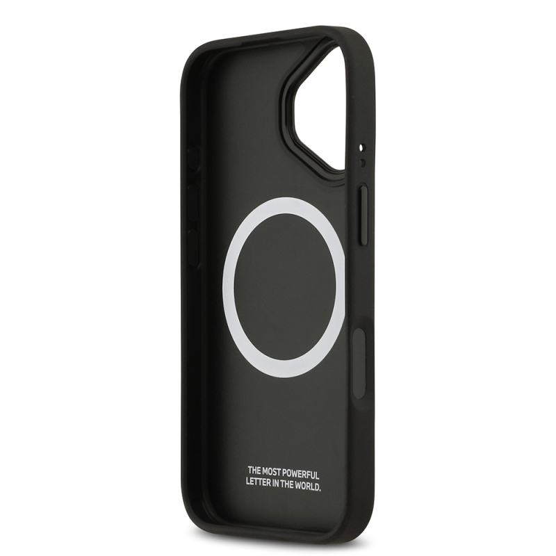 Apple iPhone 17 Kılıf BMW Orjinal Lisanslı M-safe Şarj Özellikli Metal BMW ve M Logolu PU Karbon Tasarımlı Kapak - 5