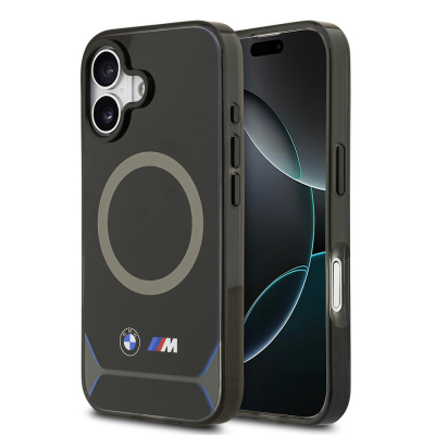 Apple iPhone 17 Kılıf BMW Orjinal Lisanslı M-safe Şarj Özellikli Metal Buton Tasarımlı IML Baskılı M Dizayn Kapak - 1