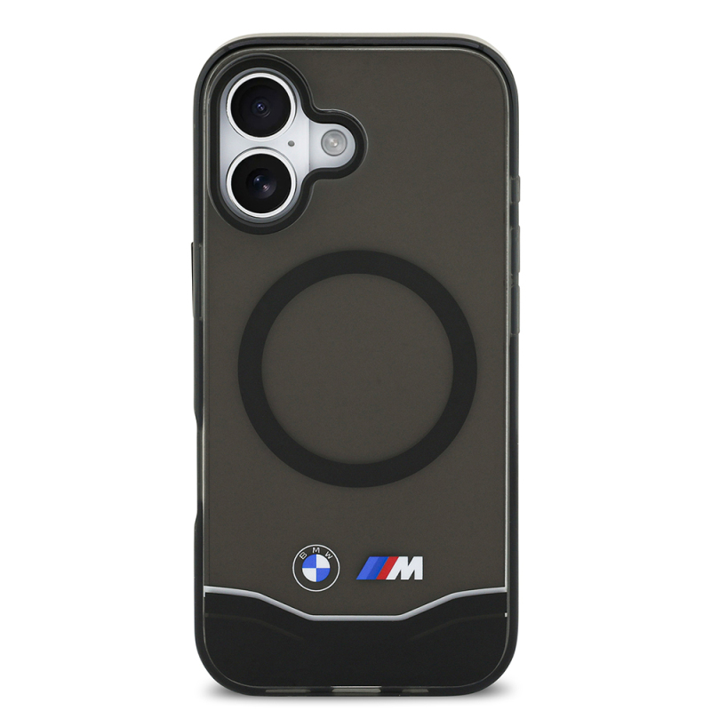 Apple iPhone 17 Kılıf BMW Orjinal Lisanslı M-safe Şarj Özellikli Metal Buton Tasarımlı Tranparan M Dizayn Kapak - 3