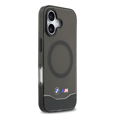 Apple iPhone 17 Kılıf BMW Orjinal Lisanslı M-safe Şarj Özellikli Metal Buton Tasarımlı Tranparan M Dizayn Kapak - 4