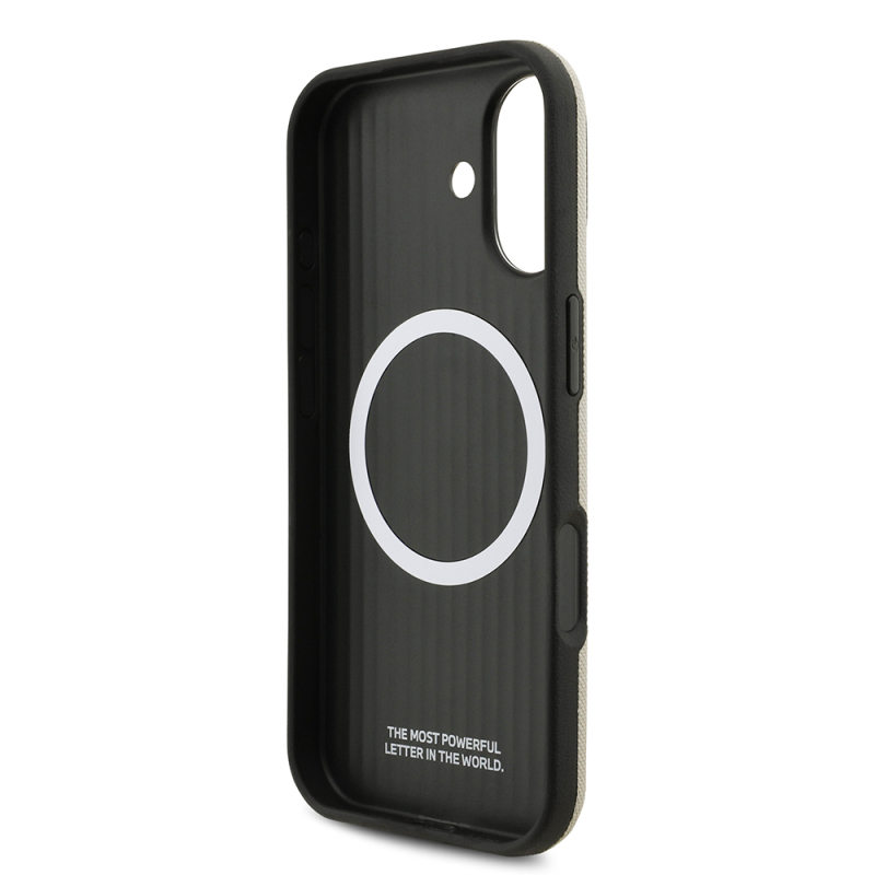 Apple iPhone 17 Kılıf BMW Orjinal Lisanslı M-safe Şarj Özellikli Metal Logolu Delikli M Dizayn Deri Kapak - 26