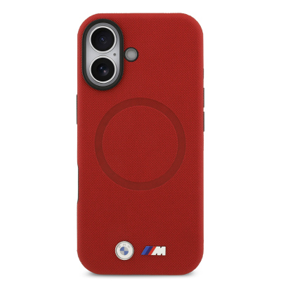 Apple iPhone 17 Kılıf BMW Orjinal Lisanslı M-safe Şarj Özellikli Metal Logolu Delikli M Dizayn Deri Kapak - 36