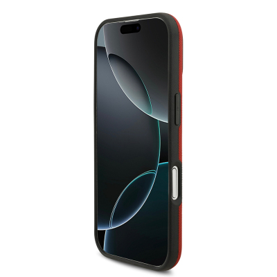 Apple iPhone 17 Kılıf BMW Orjinal Lisanslı M-safe Şarj Özellikli Metal Logolu Delikli M Dizayn Deri Kapak - 38