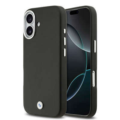 Apple iPhone 17 Kılıf BMW Orjinal Lisanslı M-safe Şarj Özellikli Metal Logolu Tam Kaplama Deri Kapak - 1