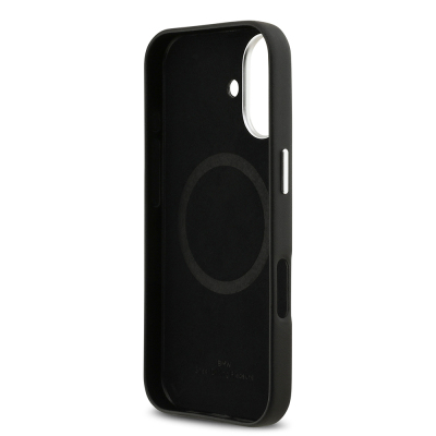 Apple iPhone 17 Kılıf BMW Orjinal Lisanslı M-safe Şarj Özellikli Metal Logolu Tam Kaplama Deri Kapak - 9