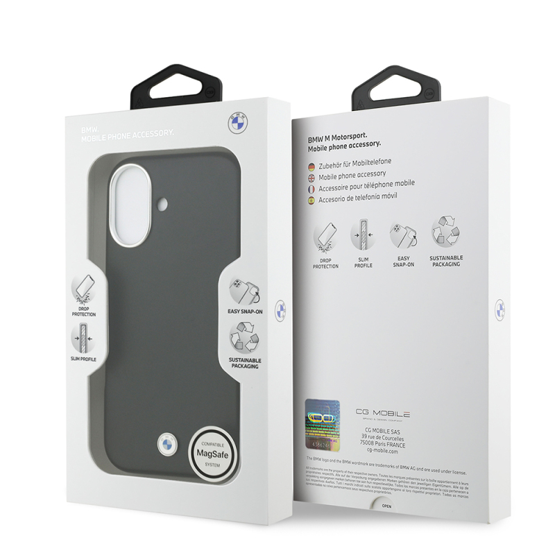 Apple iPhone 17 Kılıf BMW Orjinal Lisanslı M-safe Şarj Özellikli Metal Logolu Tam Kaplama Deri Kapak - 10