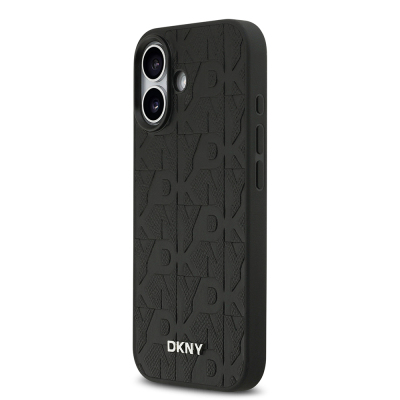 Apple iPhone 17 Kılıf DKNY Orjinal Lisanslı M-safe Şarj Özellikli 3D Yazılı Grid Pattern Kapak - 3